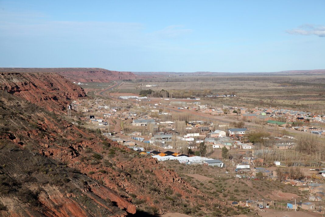 Vista de la localidad de Añelo, en Neuquén, en 2014